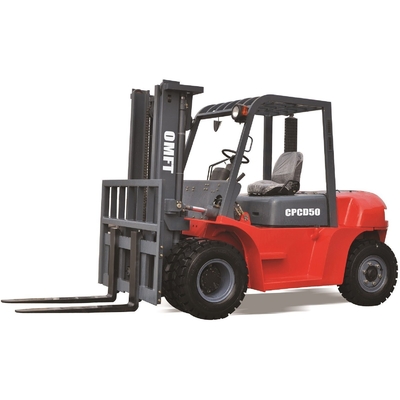 5500mm Min. Width Steel Rubber Forklift Truck with CE Certification and Durable Engine