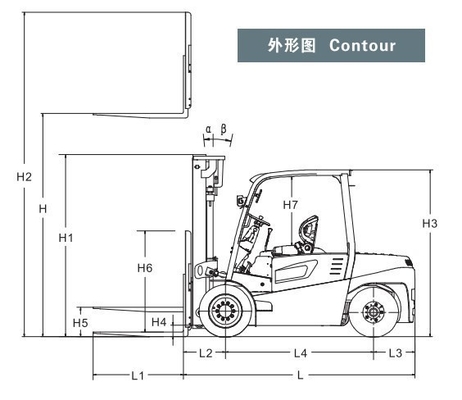 5t 6t Electric Forklift with 3000mm Lifting Height and Curtis Zapi Sme Control