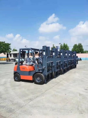 Gasoline LPG Dual Fuel Forklift 3500kgs Load Capacity 3m-6m Mast with Nissan Engine