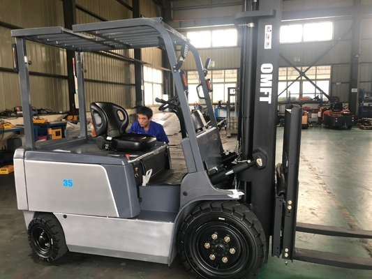 4255mm Min. Width 3.5ton 4 Wheel Electric Forklift with 5.5m Mast Triplex and Free Lift