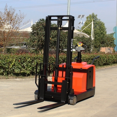 1.5 Ton 1500kg 1.5t Battery Stacker Pallet Truck with Steel PU Fork and 1.6m-5.5m Mast