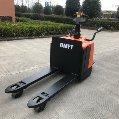 Maximum Gradeability 8% 3t Battery Operated Pallet Truck Stand on Type for Handling