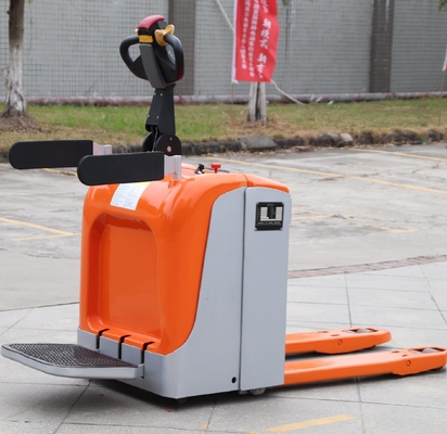 Maximum Gradeability 8% 3t Battery Operated Pallet Truck Stand on Type for Handling