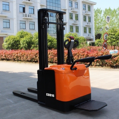 1.6t Electric Pallet Stacker with Full Electric Operation and Self Loading Function