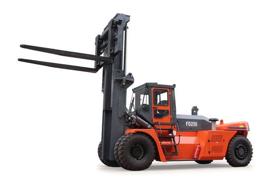 Commins Engine 28t Diesel Forklift Fd280 with Pneumatic Tyres and Fork Positioner