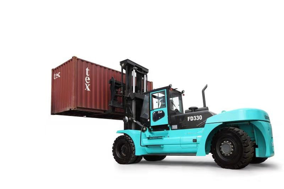 Commins Engine 28t Diesel Forklift Fd280 with Pneumatic Tyres and Fork Positioner