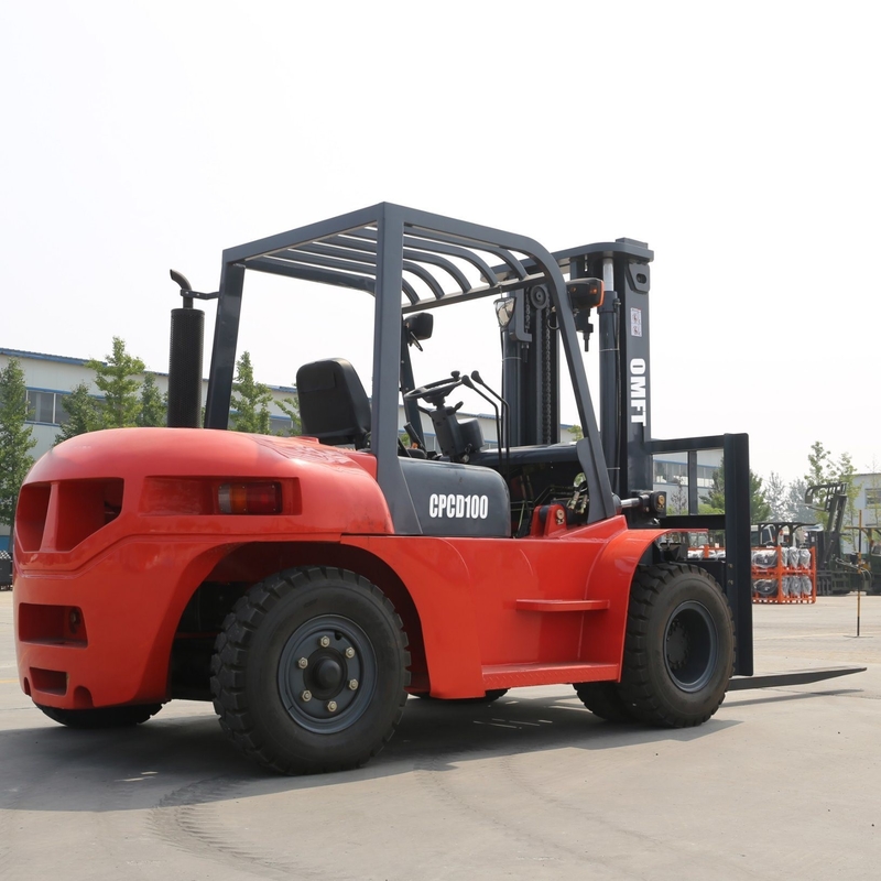 10ton Mitsubishi Isuzu Engine Forklift Truck with Triplex Full Free Mast and Solid Tyre