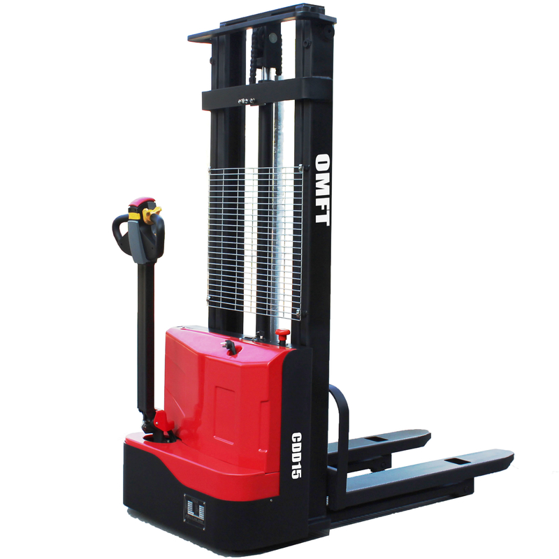 Container Material Handling with 1.5t Electric Stacker and Standard Certification
